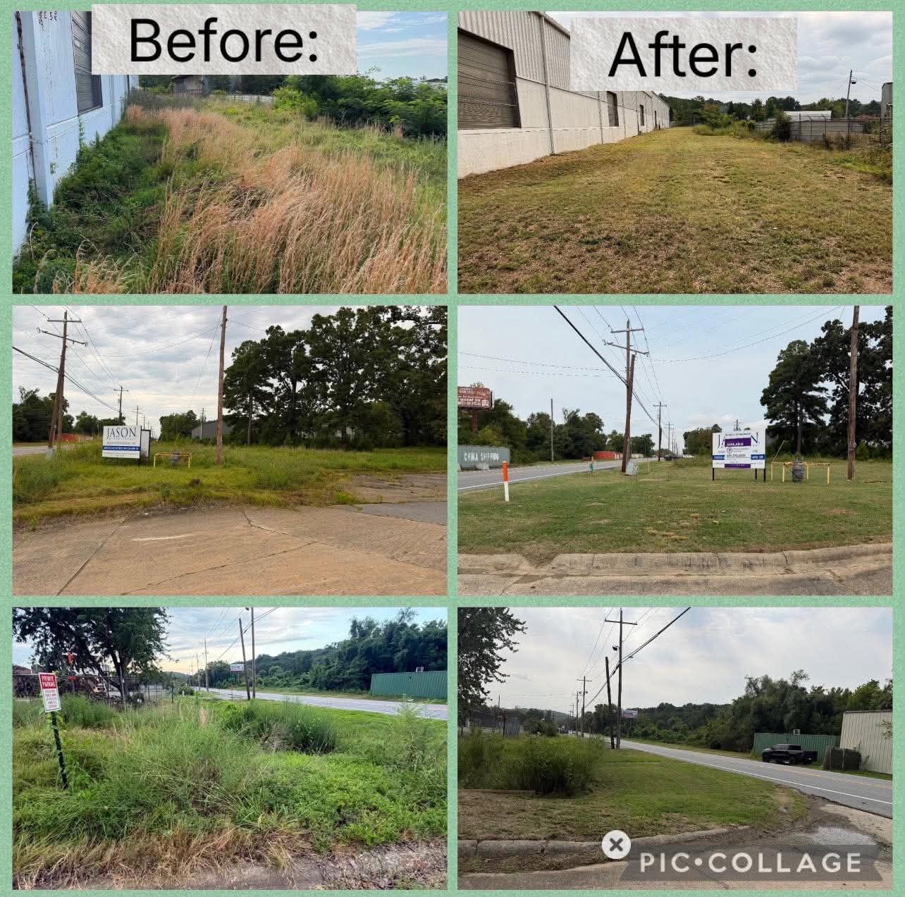 Commercial property cleanup before and after