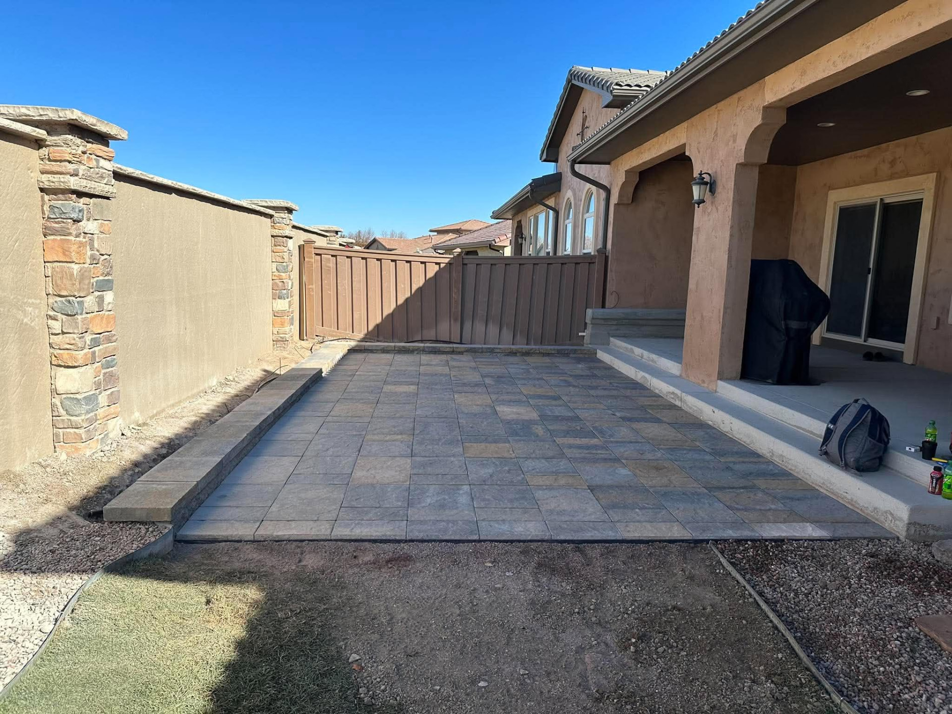Patio Construction project by All About Landscaping